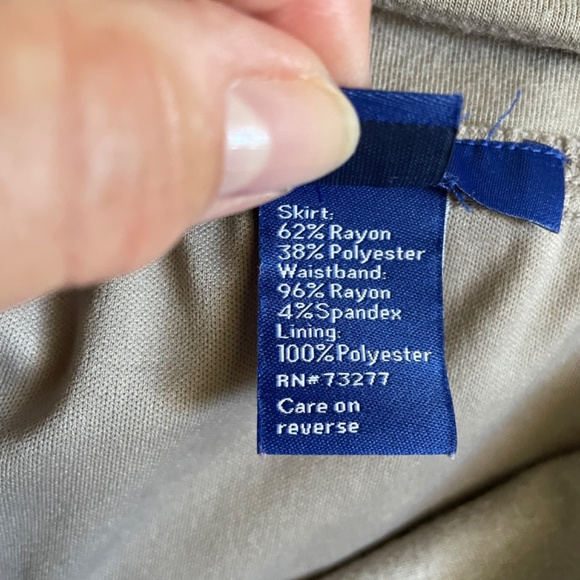 Apt. 9 Handkerchief Hem Maxi Skirt Khaki Size Large - Picture 5 of 8